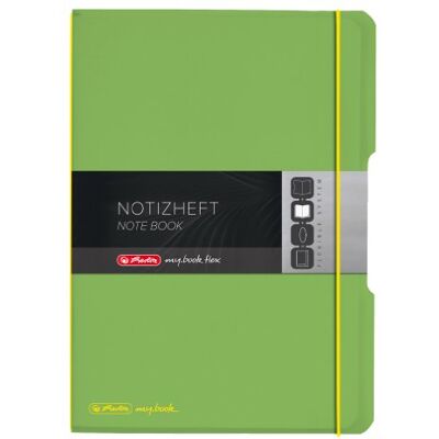 Herlitz 11361458 Notizheft (A4, PP-Wechselcover mit Verschlußgummi, 80g/m²) 80 Blatt, Hellgrün Herlitz 11361458 Notizheft (A4, PP-Wechselcover mit Verschlußgummi, 80g/m²) 80 Blatt, Hellgrün