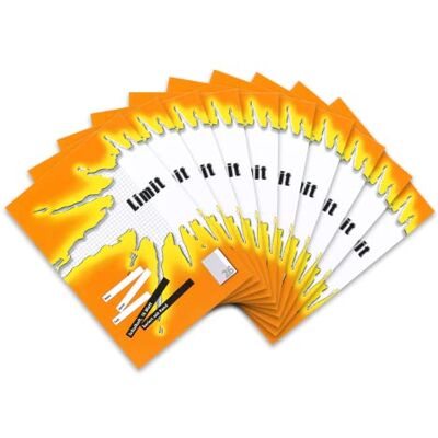 Limit Schulheft A4, 16 Blatt, Lineatur 26, kariert mit Rand, orange, 10 Stück Limit Schulheft A4, 16 Blatt, Lineatur 26, kariert mit Rand, orange, 10 Stück