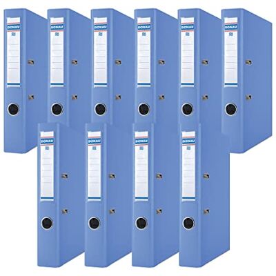 DONAU Premium Ordner Schmal 10er Pack/DIN A4 / 5 cm / 10 Stück/Blau/Kunststoffbezug PP/Carton Papier Schlitzordner Büroordner Aktenordner Ringordner/Grünen Punkt DONAU Premium Ordner Schmal 10er Pack/DIN A4 / 5 cm / 10 Stück/Blau/Kunststoffbezug PP/Carton Papier Schlitzordner Büroordner Aktenordner Ringordner/Grünen Punkt