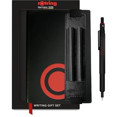 rOtring 600 Druckbleistift (0.5mm) Geschenkset mit Schreibgeräteetui & Notizbuch Vollmetallgehäuse Feinminenstift Schwarz Rutschfestergerändelter Griff und sechseckiger Schaft rOtring 600 Druckbleistift (0.5mm) Geschenkset mit Schreibgeräteetui & Notizbuch Vollmetallgehäuse Feinminenstift Schwarz Rutschfestergerändelter Griff und sechseckiger Schaft