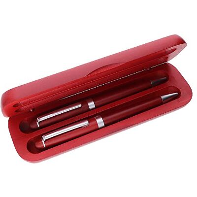 MPM Quality Holzkugelschreiber und Mikrobleistift in Bambus-Box, umweltfreundlich, elegant, Holz/Metall-Stift, Holz/Metall-Druckbleistift, Holzkiste, blaue Tinte MPM Quality Holzkugelschreiber und Mikrobleistift in Bambus-Box, umweltfreundlich, elegant, Holz/Metall-Stift, Holz/Metall-Druckbleistift, Holzkiste, blaue Tinte