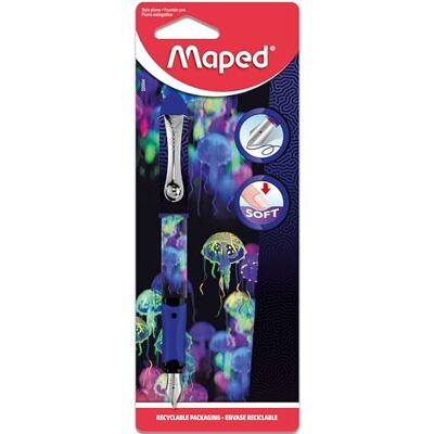 Maped Füllhalter DEEPSEA PARADISE mit feiner Iridium Spitze und trendigem Quallen-Motiv auf dem Schaft Maped Füllhalter DEEPSEA PARADISE mit feiner Iridium Spitze und trendigem Quallen-Motiv auf dem Schaft