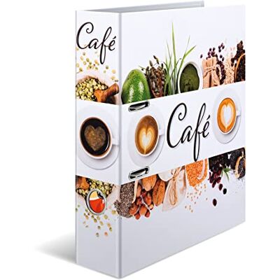 HERMA Ordner A4 Kaffee, 7 cm breit, Rezeptordner zum Selberschreiben und Abheften, Küchen Motiv Rezeptbuch mit glänzender Veredelung und Innendruck für Kochrezepte HERMA Ordner A4 Kaffee, 7 cm breit, Rezeptordner zum Selberschreiben und Abheften, Küchen Motiv Rezeptbuch mit glänzender Veredelung und Innendruck für Kochrezepte