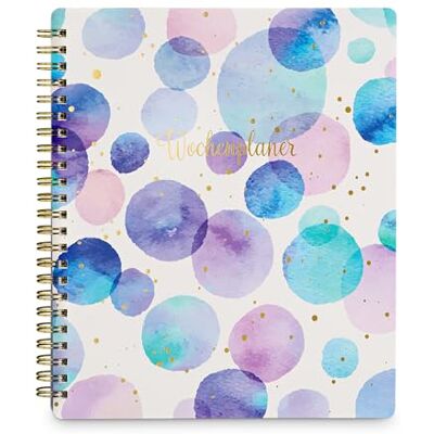 Idena 11377 Wochenplaner undatiert, 17,2 × 20,5 cm, 160 Seiten mit 1 Woche auf 2 Seiten, Terminplaner mit Hardcover-Einband in Blau-Rosa Idena 11377 Wochenplaner undatiert, 17,2 × 20,5 cm, 160 Seiten mit 1 Woche auf 2 Seiten, Terminplaner mit Hardcover-Einband in Blau-Rosa