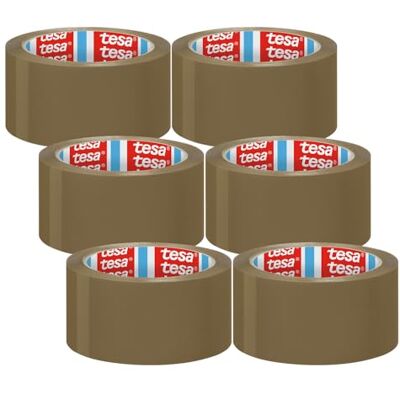 tesa pack UNIVERSAL Packband 66 m x 50 mm braun 6 Rollen Paketklebeband aus PP-Folie Paketband für geräuscharmes Abrollen lösungsmittelfreies Klebeband mit starker Klebkraft tesa pack UNIVERSAL Packband 66 m x 50 mm braun 6 Rollen Paketklebeband aus PP-Folie Paketband für geräuscharmes Abrollen lösungsmittelfreies Klebeband mit starker Klebkraft