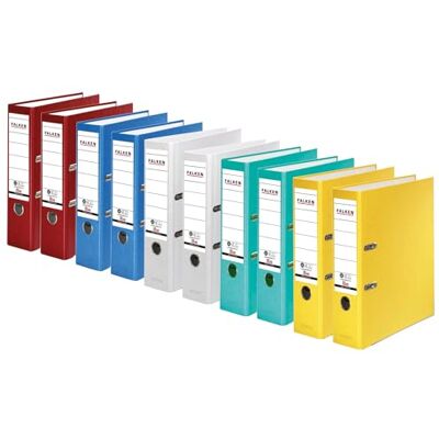 FALKEN Original 10er Pack Recycolor Umwelt-Ordner Öko. Made in Germany. Farbiger Papierbezug außen 8 cm breit DIN A4 farbig sortiert Ringordner Aktenordner Briefordner CO2-Neutral Blauer Engel FALKEN Original 10er Pack Recycolor Umwelt-Ordner Öko. Made in Germany. Farbiger Papierbezug außen 8 cm breit DIN A4 farbig sortiert Ringordner Aktenordner Briefordner CO2-Neutral Blauer Engel