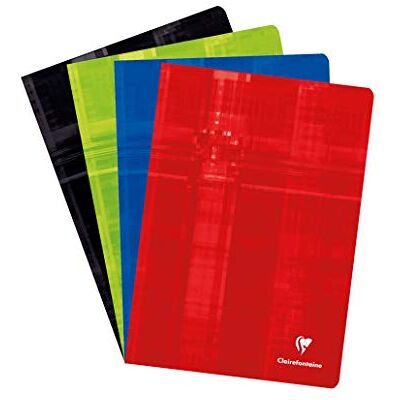 Clairefontaine 3165C Heft, DIN A4, liniert mit Rand, 90 g, 48 Blatt, 48 Blatt, farbig sortiert, 1 Stück Clairefontaine 3165C Heft, DIN A4, liniert mit Rand, 90 g, 48 Blatt, 48 Blatt, farbig sortiert, 1 Stück
