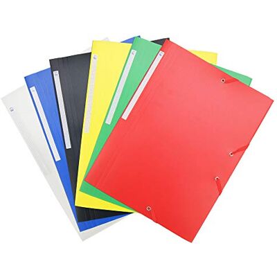 Waytex Gummizugmappe, A4, 3 Klappen, Polypropylen, 4,5/10, flexibel, 6 Stück Waytex Gummizugmappe, A4, 3 Klappen, Polypropylen, 4,5/10, flexibel, 6 Stück