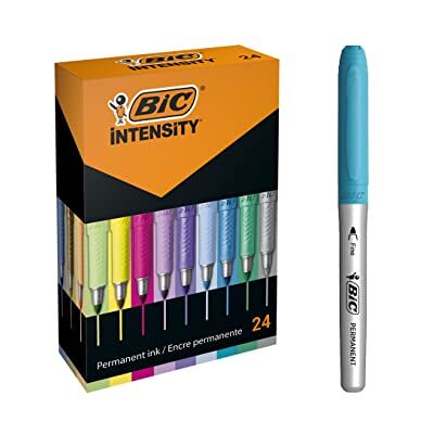 BIC Intensity Pastell Marker, in 24 verschiedenen Metallic- und Pastellfarben, geruchsarm, schnell trocknend BIC Intensity Pastell Marker, in 24 verschiedenen Metallic- und Pastellfarben, geruchsarm, schnell trocknend