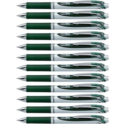 Pentel EnerGel XM BL77 Gelschreiber mit Druckmechanik, waldgrün (12 Stück) Pentel EnerGel XM BL77 Gelschreiber mit Druckmechanik, waldgrün (12 Stück)