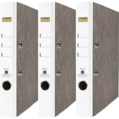 Idena 90085 Ordner für DIN A4, 5 cm schmal, Wolkenmarmor, weiß, 3 Stück Idena 90085 Ordner für DIN A4, 5 cm schmal, Wolkenmarmor, weiß, 3 Stück