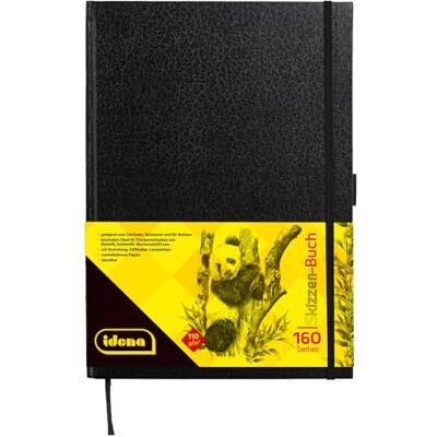Idena 63142 Skizzenbuch, A4, blanko, 80 Blatt, 110 g/m², Hardcover in Schwarz Idena 63142 Skizzenbuch, A4, blanko, 80 Blatt, 110 g/m², Hardcover in Schwarz