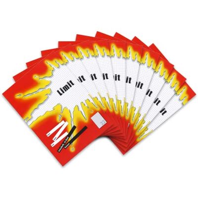 Limit Schulheft A4, 16 Blatt, Lineatur 22, kariert ohne Rand, rot, 10 Stück Limit Schulheft A4, 16 Blatt, Lineatur 22, kariert ohne Rand, rot, 10 Stück