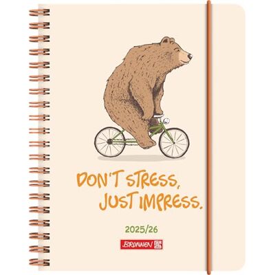BRUNNEN Schülerkalender (2025/2026) "Bear", 2 Seiten = 1 Woche, A6, 208 Seiten, PP-Umschlag, mehrfarbig BRUNNEN Schülerkalender (2025/2026) "Bear", 2 Seiten = 1 Woche, A6, 208 Seiten, PP-Umschlag, mehrfarbig