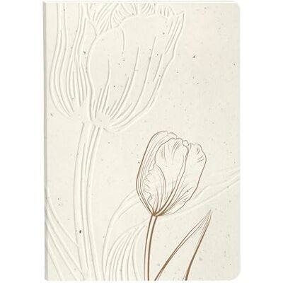 Clairefontaine 813069C Notizbuch Tulip paper, mit flexiblem Einband DIN A5 14,8x21 cm, 64 Blatt, dots/punktkariert, 1 Stück Clairefontaine 813069C Notizbuch Tulip paper, mit flexiblem Einband DIN A5 14,8x21 cm, 64 Blatt, dots/punktkariert, 1 Stück