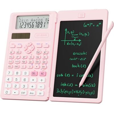 NEWYES Wissenschaftlicher Taschenrechner 240 Funktionen, 2-Display, Rosa 82MS Taschenrechner mit Notizblock, Ideal für Junior, Mittel und Student NEWYES Wissenschaftlicher Taschenrechner 240 Funktionen, 2-Display, Rosa 82MS Taschenrechner mit Notizblock, Ideal für Junior, Mittel und Student