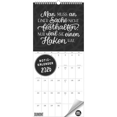 DUMONT Funny Quotes Notizkalender 2026 – Typo-Wandkalender im Hochformat 22 x 50 cm – Sprüche-Planer für Humor- & Design-Fans DUMONT Funny Quotes Notizkalender 2026 – Typo-Wandkalender im Hochformat 22 x 50 cm – Sprüche-Planer für Humor- & Design-Fans