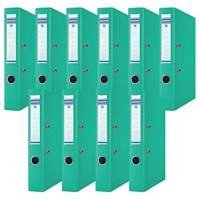 DONAU Premium Ordner Schmal 10er Pack/DIN A4 / 5 cm / 10 Stück/Türkis/Kunststoffbezug PP/Carton Papier Schlitzordner Büroordner Aktenordner Ringordner/Grünen Punkt DONAU Premium Ordner Schmal 10er Pack/DIN A4 / 5 cm / 10 Stück/Türkis/Kunststoffbezug PP/Carton Papier Schlitzordner Büroordner Aktenordner Ringordner/Grünen Punkt