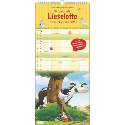 DUMONT Ein Jahr mit Liselotte Familienkalender 2026 – Familienplaner mit 5 Spalten im Hochformat 22 x 50 cm – Illustrationen von Alexander Steffensmeier für die ganze Familie: Familienkalender DUMONT Ein Jahr mit Liselotte Familienkalender 2026 – Familienplaner mit 5 Spalten im Hochformat 22 x 50 cm – Illustrationen von Alexander Steffensmeier für die ganze Familie: Familienkalender