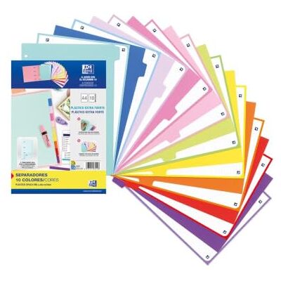 Oxford Strongline Aktenordner, 4 Ringe, blickdicht, Kunststoff, 10 Positionen, 4 Bohrer, 10 Farben Oxford Strongline Aktenordner, 4 Ringe, blickdicht, Kunststoff, 10 Positionen, 4 Bohrer, 10 Farben