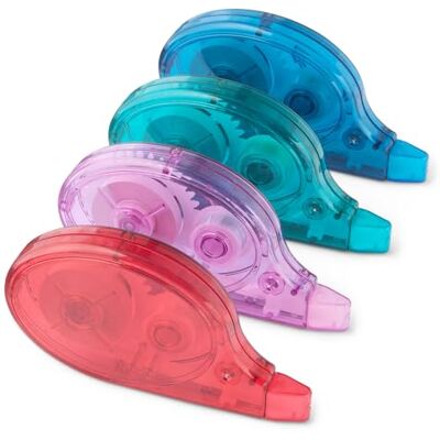 Amazon Basics Korrekturband, 4er-Pack, Roller, Stift, Mausform, sofort trocknend, 12 m lang, grün, lila, rot, blau Amazon Basics Korrekturband, 4er-Pack, Roller, Stift, Mausform, sofort trocknend, 12 m lang, grün, lila, rot, blau