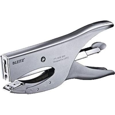 Leitz Heftzange, Für 40 Blatt, Hinterlademechanik, Silber Ergonomisches Design aus Metall, Für Heftklammern P3 (24/6, 26/6) oder P4 (24/8), Silber, 55490081 Leitz Heftzange, Für 40 Blatt, Hinterlademechanik, Silber Ergonomisches Design aus Metall, Für Heftklammern P3 (24/6, 26/6) oder P4 (24/8), Silber, 55490081