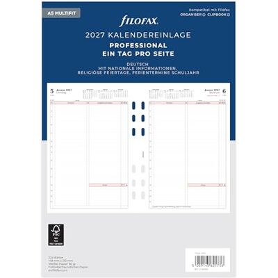 Filofax Kalendereinlage A5 Professional 1 Tag auf 1 Seite deutsch 2027 Filofax Kalendereinlage A5 Professional 1 Tag auf 1 Seite deutsch 2027