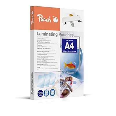 Peach Laminierfolie A4-100 mic 125 St. glänzend Premiumqualität für beste Laminierergebnisse kompatibel mit Geräten aller Markenhersteller PP500-02P Peach Laminierfolie A4-100 mic 125 St. glänzend Premiumqualität für beste Laminierergebnisse kompatibel mit Geräten aller Markenhersteller PP500-02P