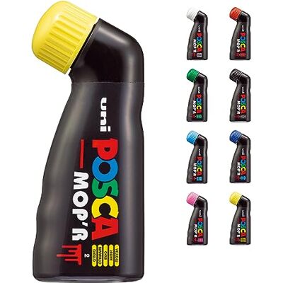 POSCA 183207 Marker MOP´R PCM-22, runde Stempelspitze 3 19 mm, gelb, 1 Stück, ergonomische Form POSCA 183207 Marker MOP´R PCM-22, runde Stempelspitze 3 19 mm, gelb, 1 Stück, ergonomische Form