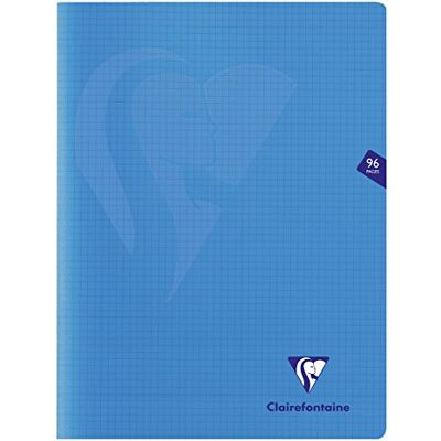 Clairefontaine 323362C Schulheft Mimesys DIN A4+ 24x32 cm, robust mit Umschlag aus PP, 48 Blatt, kariert, 90g, Blau, 1 Stück Clairefontaine 323362C Schulheft Mimesys DIN A4+ 24x32 cm, robust mit Umschlag aus PP, 48 Blatt, kariert, 90g, Blau, 1 Stück