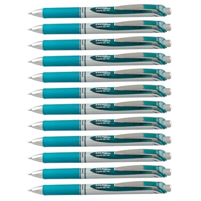 Pentel EnerGel XM BL77 Gelschreiber mit Druckmechanik, türkis (12 Stück) Pentel EnerGel XM BL77 Gelschreiber mit Druckmechanik, türkis (12 Stück)