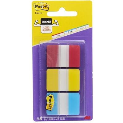 Post-it Index Starke Registertabs, 66 Tabs, 25,4 x 38,1 mm Starke Haftmarker zum Organisieren von Planern, Notizbüchern und Ordnern Strapazierfähig, Beschreibbar und Repositionierbar Post-it Index Starke Registertabs, 66 Tabs, 25,4 x 38,1 mm Starke Haftmarker zum Organisieren von Planern, Notizbüchern und Ordnern Strapazierfähig, Beschreibbar und Repositionierbar