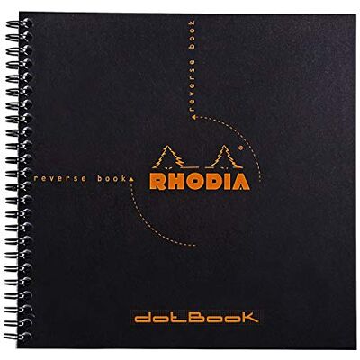 Rhodia 193639C Reverse Book (Dot Grid, quadratisch, ideal für Ihre Notizen, 21 x 21 cm, 80 Blat) 1 Stück schwarz Rhodia 193639C Reverse Book (Dot Grid, quadratisch, ideal für Ihre Notizen, 21 x 21 cm, 80 Blat) 1 Stück schwarz