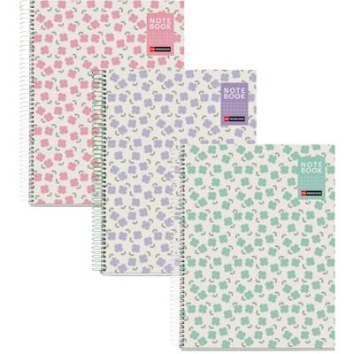 Miquelrius Set aus 3 A4 Notizbüchern kariert 5x5 mm, Hardcover aus laminiertem Karton, je 80 mikroperforierte Blätter, extra opakes Papier 90 g/m², Metallspirale, 4-fach Lochung zum Abheften Miquelrius Set aus 3 A4 Notizbüchern kariert 5x5 mm, Hardcover aus laminiertem Karton, je 80 mikroperforierte Blätter, extra opakes Papier 90 g/m², Metallspirale, 4-fach Lochung zum Abheften