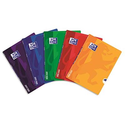 Oxford OPENFLEX Schulheft A4, 60 Blätter, kariert, 5 Stück-Packung Farbenmix, 100302225 Oxford OPENFLEX Schulheft A4, 60 Blätter, kariert, 5 Stück-Packung Farbenmix, 100302225