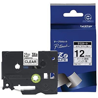 Brother TZe131 Original P-touch Schriftband12 mm, schwarz auf transparent (kompatibel u.a. mit P-touch H100LB/R, H105, E100/VP, D200/BW/VP, D210/VP) Brother TZe131 Original P-touch Schriftband12 mm, schwarz auf transparent (kompatibel u.a. mit P-touch H100LB/R, H105, E100/VP, D200/BW/VP, D210/VP)