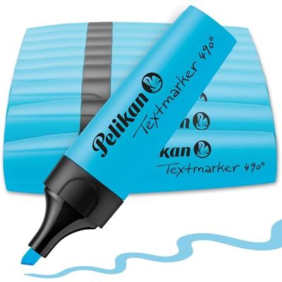 Pelikan Textmarker 490, 10 x Neon-Blau, 10 Stück, mit Keilspitze Textmarker 490, 10 x Neon-Blau, 10 Stück, mit Keilspitze Pelikan Textmarker 490, 10 x Neon-Blau, 10 Stück, mit Keilspitze Textmarker 490, 10 x Neon-Blau, 10 Stück, mit Keilspitze