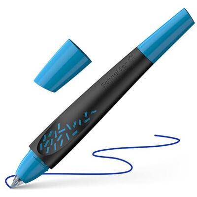 Schneider Breeze Tintenroller mit ergonomischem Griff, Schwarz-Blau Gehäuse aus 90% recyceltem Kunststoff, ausgezeichnet mit dem Umweltzeichen "Blauer Engel", Schreibfarbe königsblau, löschbar Schneider Breeze Tintenroller mit ergonomischem Griff, Schwarz-Blau Gehäuse aus 90% recyceltem Kunststoff, ausgezeichnet mit dem Umweltzeichen "Blauer Engel", Schreibfarbe königsblau, löschbar
