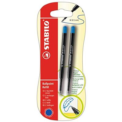 STABILO Kugelschreibermine Ballpoint Refill z.B. für pointball und SMARTball 2er Pack blau STABILO Kugelschreibermine Ballpoint Refill z.B. für pointball und SMARTball 2er Pack blau