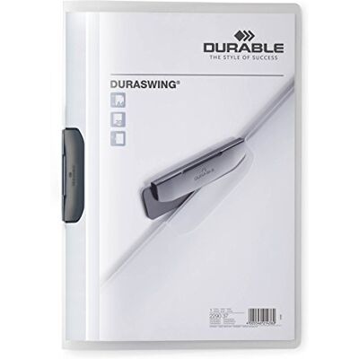 Durable - Hunke & Jochheim GmbH & Co. KG Durable Duraswing Klemm-Mappe, A4, 5 Stück, transparent, 229037 Schwenkbare Klemme aus Kunststoff, für bis zu 30 Blatt, seitliche Öffnung, hochwertiges Polypropylen Durable - Hunke & Jochheim GmbH & Co. KG Durable Duraswing Klemm-Mappe, A4, 5 Stück, transparent, 229037 Schwenkbare Klemme aus Kunststoff, für bis zu 30 Blatt, seitliche Öffnung, hochwertiges Polypropylen