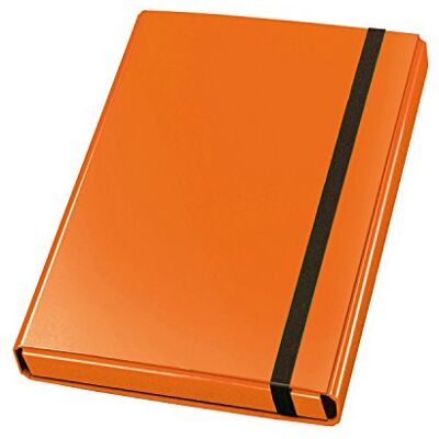 VELOFLEX Sammelbox VELOCOLOR DIN A4 mit Gummizug Orange Aus glanzkaschiertem Karton, 40 mm Füllhöhe, mit 3 Innenklappen, gerilltem Rücken, 23 x 32 cm VELOFLEX Sammelbox VELOCOLOR DIN A4 mit Gummizug Orange Aus glanzkaschiertem Karton, 40 mm Füllhöhe, mit 3 Innenklappen, gerilltem Rücken, 23 x 32 cm
