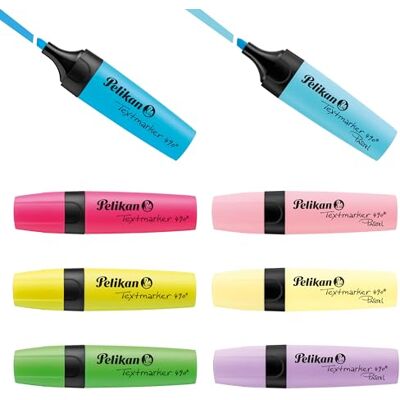 Pelikan Textmarker, 8 Farben 4 x neon und 4 x pastell 8 Stück Pelikan Textmarker, 8 Farben 4 x neon und 4 x pastell 8 Stück