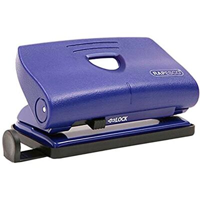 Rapesco PF87S0L1 810-P 2-fach-Locher, 12 Blatt Stanzkapazität, Blau Rapesco PF87S0L1 810-P 2-fach-Locher, 12 Blatt Stanzkapazität, Blau