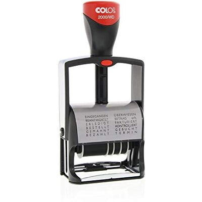 COLOP 2355102000 Wortband-Datumstempel 2000/WD 43 x 10 mm Kissen schwarz COLOP 2355102000 Wortband-Datumstempel 2000/WD 43 x 10 mm Kissen schwarz