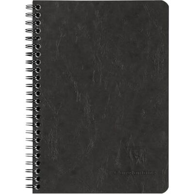 Clairefontaine 785661C Spiralbuch / Notizheft mit Doppelspirale Age Bag DIN A5 14,8x21 cm, liniert 60 Blatt heraustrennbar, 3 Innentaschen zum Verstauen, Schwarz mit Lederoptik, 1 Stück Clairefontaine 785661C Spiralbuch / Notizheft mit Doppelspirale Age Bag DIN A5 14,8x21 cm, liniert 60 Blatt heraustrennbar, 3 Innentaschen zum Verstauen, Schwarz mit Lederoptik, 1 Stück