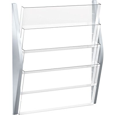 Helit H6270400 Wandbogendisplay „the arc“ , 4 Taschen, DIN A3 quer, silber Helit H6270400 Wandbogendisplay „the arc“ , 4 Taschen, DIN A3 quer, silber