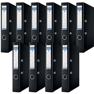 DONAU Premium Ordner Schmal 10er Pack/DIN A4 / 5 cm / 10 Stück/Schwarz/Kunststoffbezug PP/Carton Papier Schlitzordner Büroordner Aktenordner Ringordner/Grünen Punkt DONAU Premium Ordner Schmal 10er Pack/DIN A4 / 5 cm / 10 Stück/Schwarz/Kunststoffbezug PP/Carton Papier Schlitzordner Büroordner Aktenordner Ringordner/Grünen Punkt
