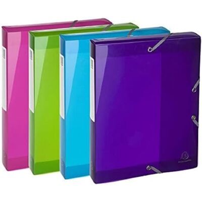 Exacompta Archivbox PP Iderama A4 Rücken 4 cm 1 Stück Zufallsfarbe Exacompta Archivbox PP Iderama A4 Rücken 4 cm 1 Stück Zufallsfarbe