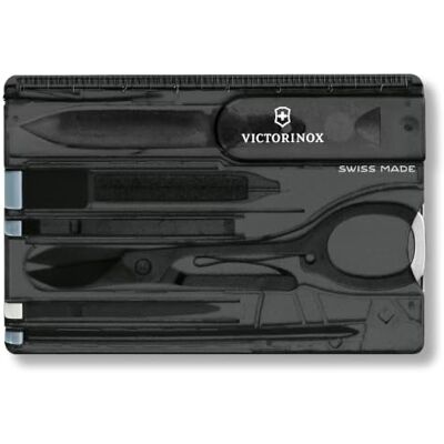Victorinox Swiss Card Classic Multitool, 10 Funktionen, Taschenmesser Kreditkartenformat mit Schere, Klinge, Nagelfeile & Kugelschreiber, 82 x 55 x 4 mm, Schwarz Transparent, ABS Gehäuse Victorinox Swiss Card Classic Multitool, 10 Funktionen, Taschenmesser Kreditkartenformat mit Schere, Klinge, Nagelfeile & Kugelschreiber, 82 x 55 x 4 mm, Schwarz Transparent, ABS Gehäuse
