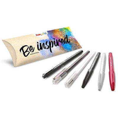 Pentel Kreativ-Set, 6-teilig, ideal für Handlettering, Bullet Journal, Sketch Notes u.v.m. Arts sortiert Pentel Kreativ-Set, 6-teilig, ideal für Handlettering, Bullet Journal, Sketch Notes u.v.m. Arts sortiert